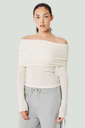Grace Off-The-Shoulder Knit Sweater