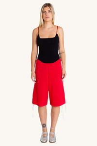 Red with White Bow / XS