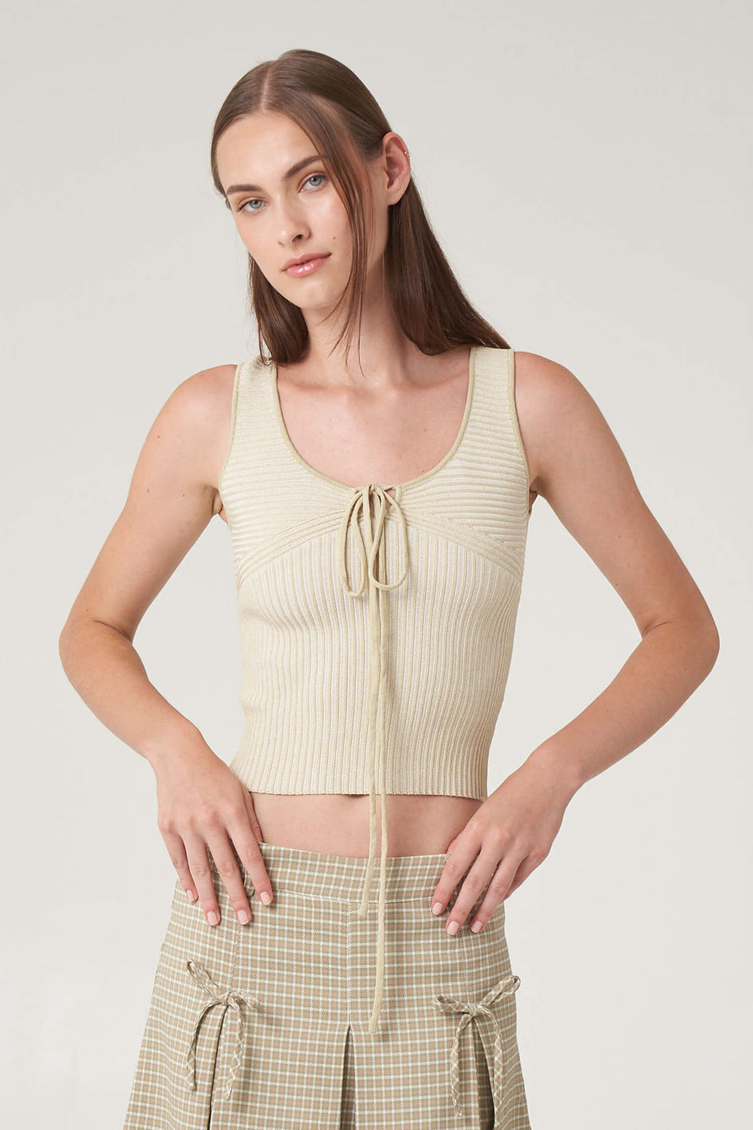 Acacia Knit Tie Tank Top