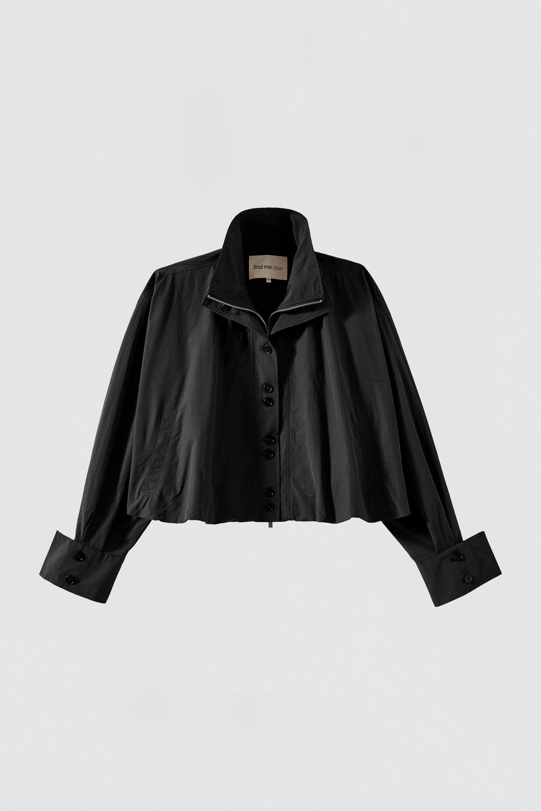 Amaryllis Cropped Jacket In Black