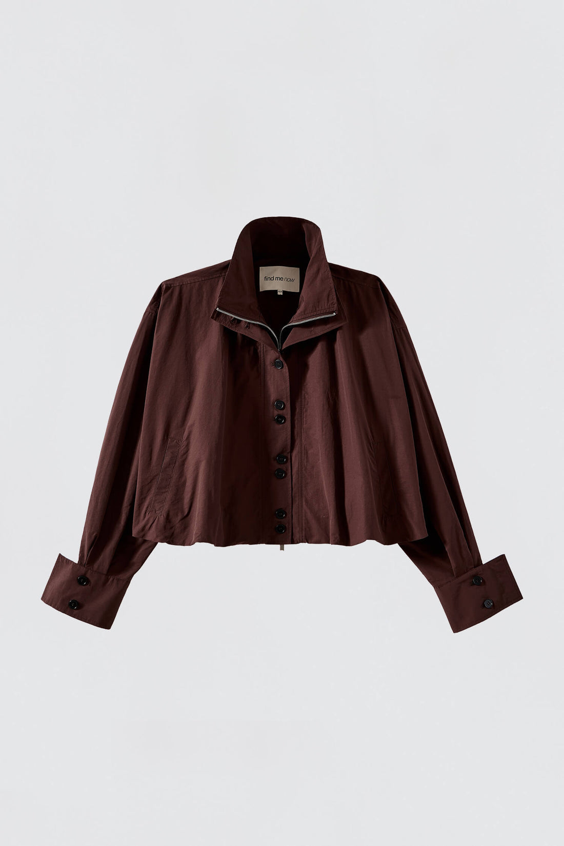Amaryllis Cropped Jacket IN CHOCOLATE