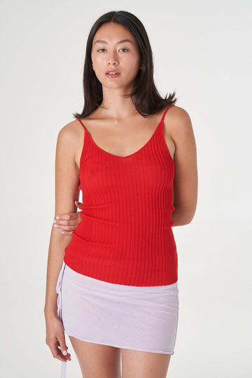 Light Weight Vary Rib Knit Tank