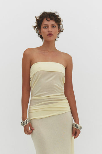 NARA TUBE TOP IN BUTTER