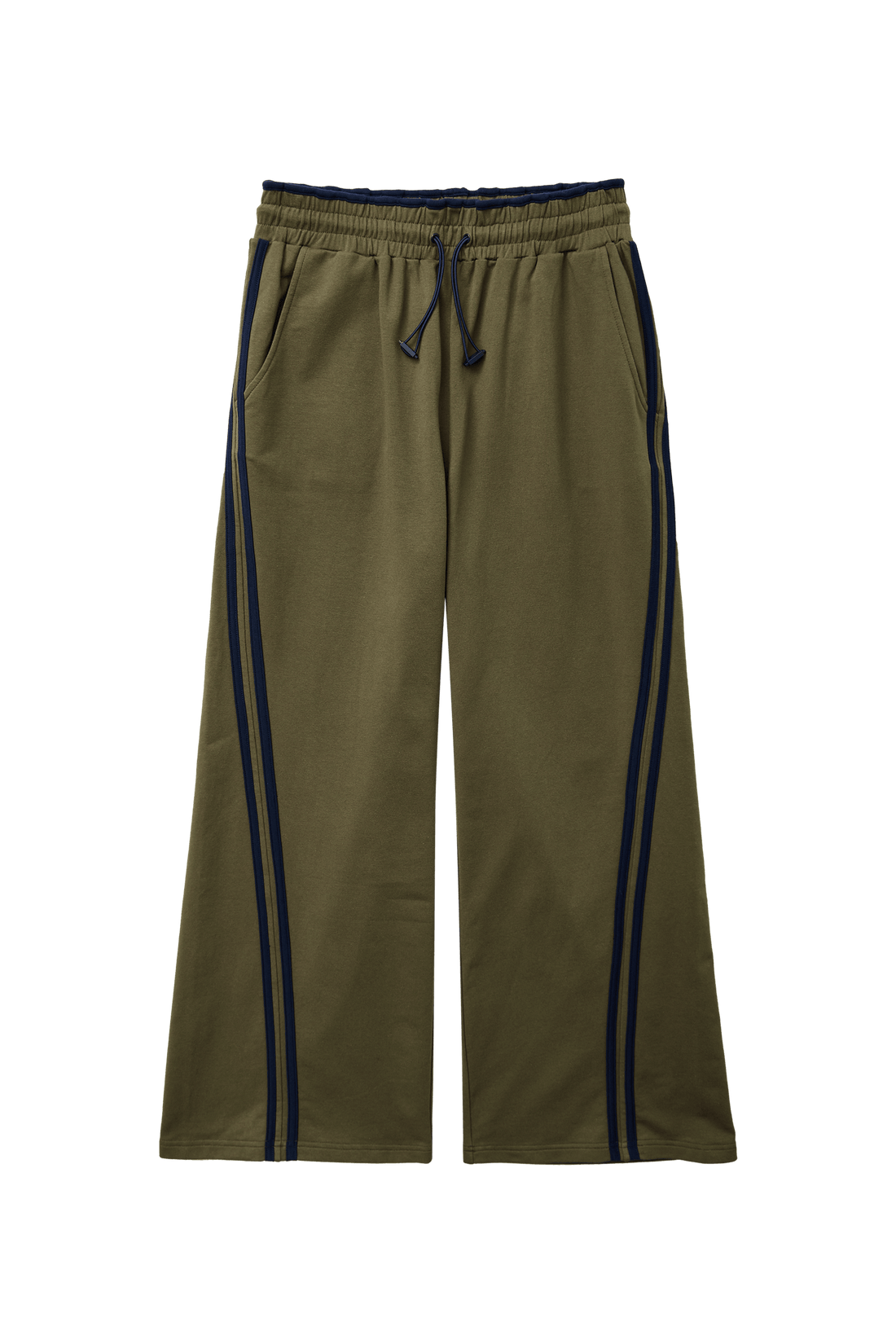 BARAM PANT IN OLIVE GREEN AND NAVY
