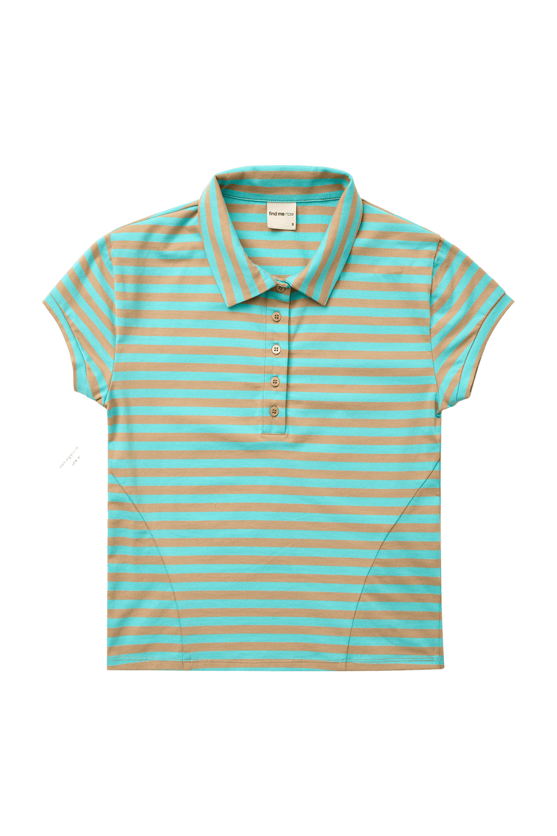CARMO POLO TEE IN MINT AND MOCHA
