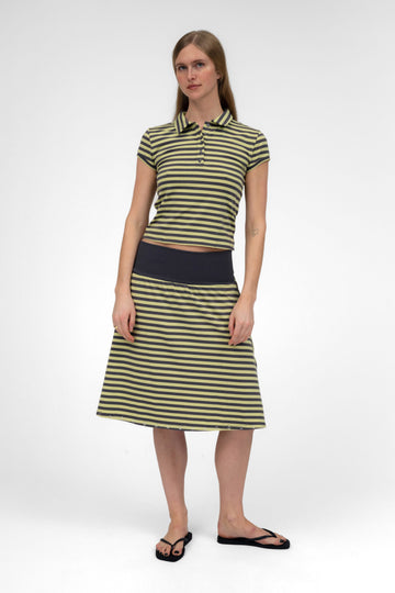 CARMO POLO TEE IN SAGE AND OLIVE