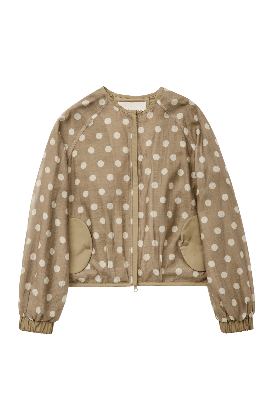 FABIO VOILE JACKET IN CREAM AND MOCHA