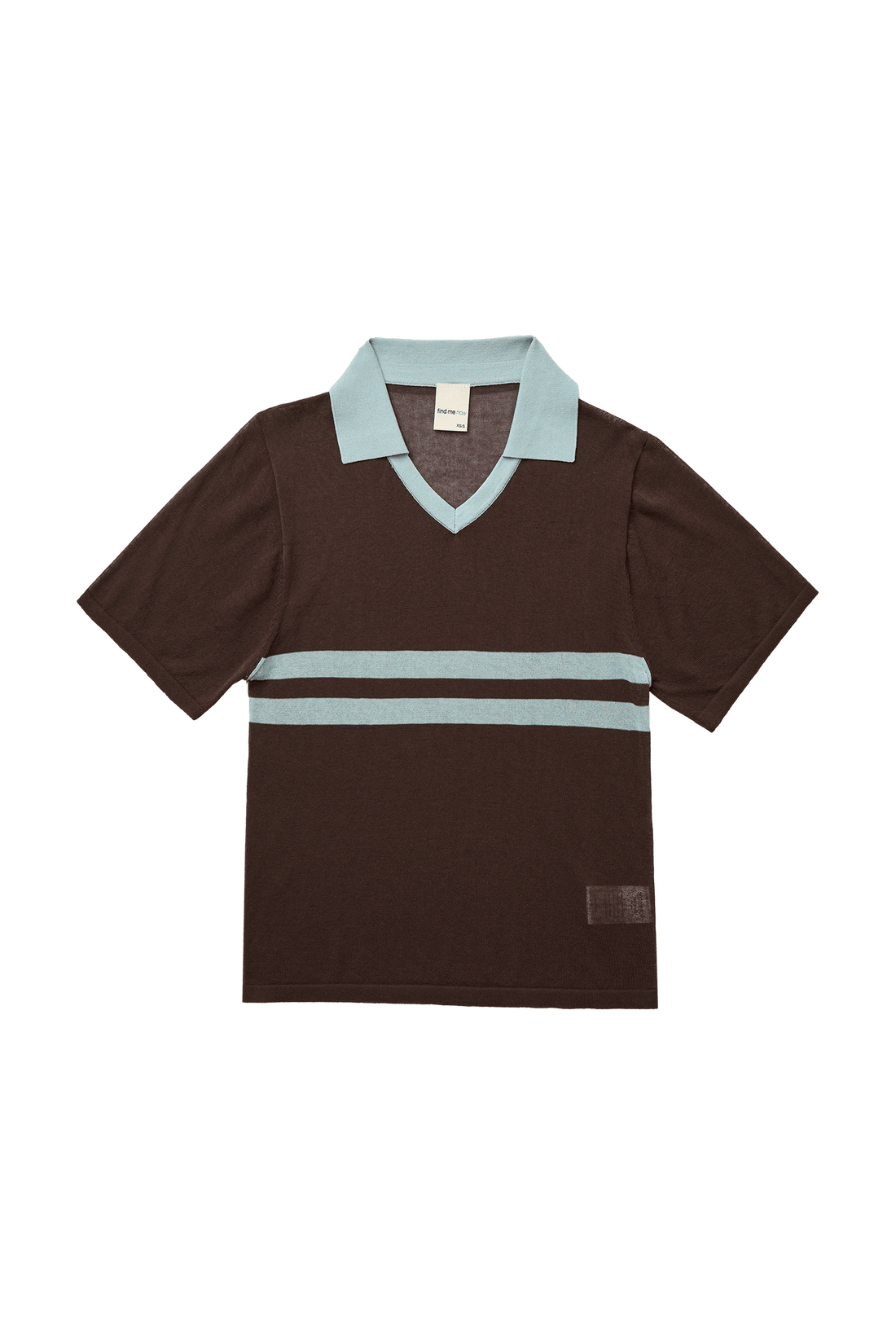 ARACI KNIT POLO TOP IN COCOA CREAM