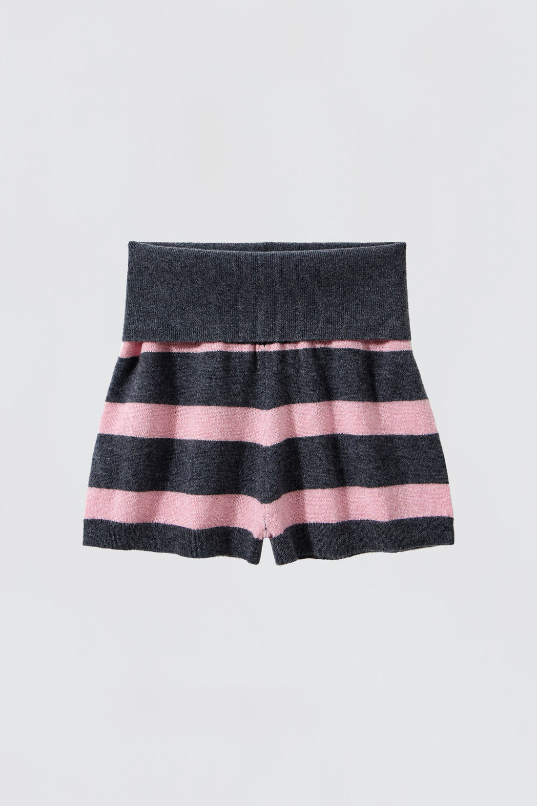 Heejin knit shorts In Marshmallow Stripe