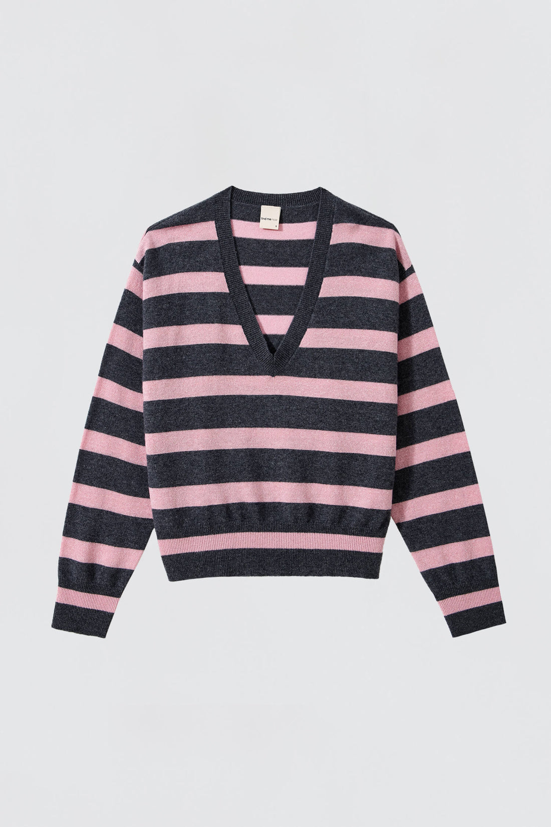 Heejin Knit Sweater In Marshmallow Stripe