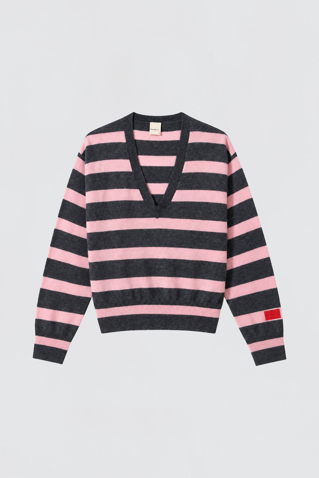 Heejin Knit Sweater In Marshmallow Stripe