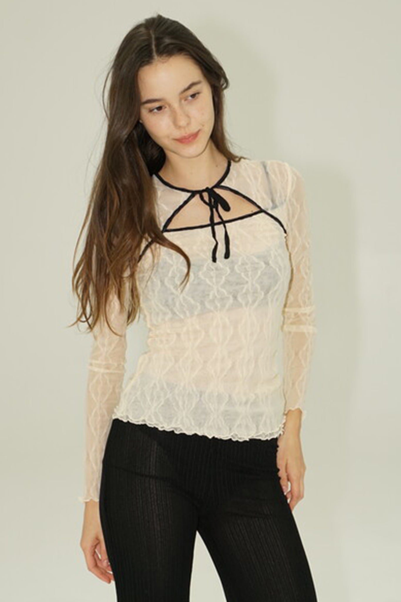 MARIPOSA LONG SLEEVE BOW TEE